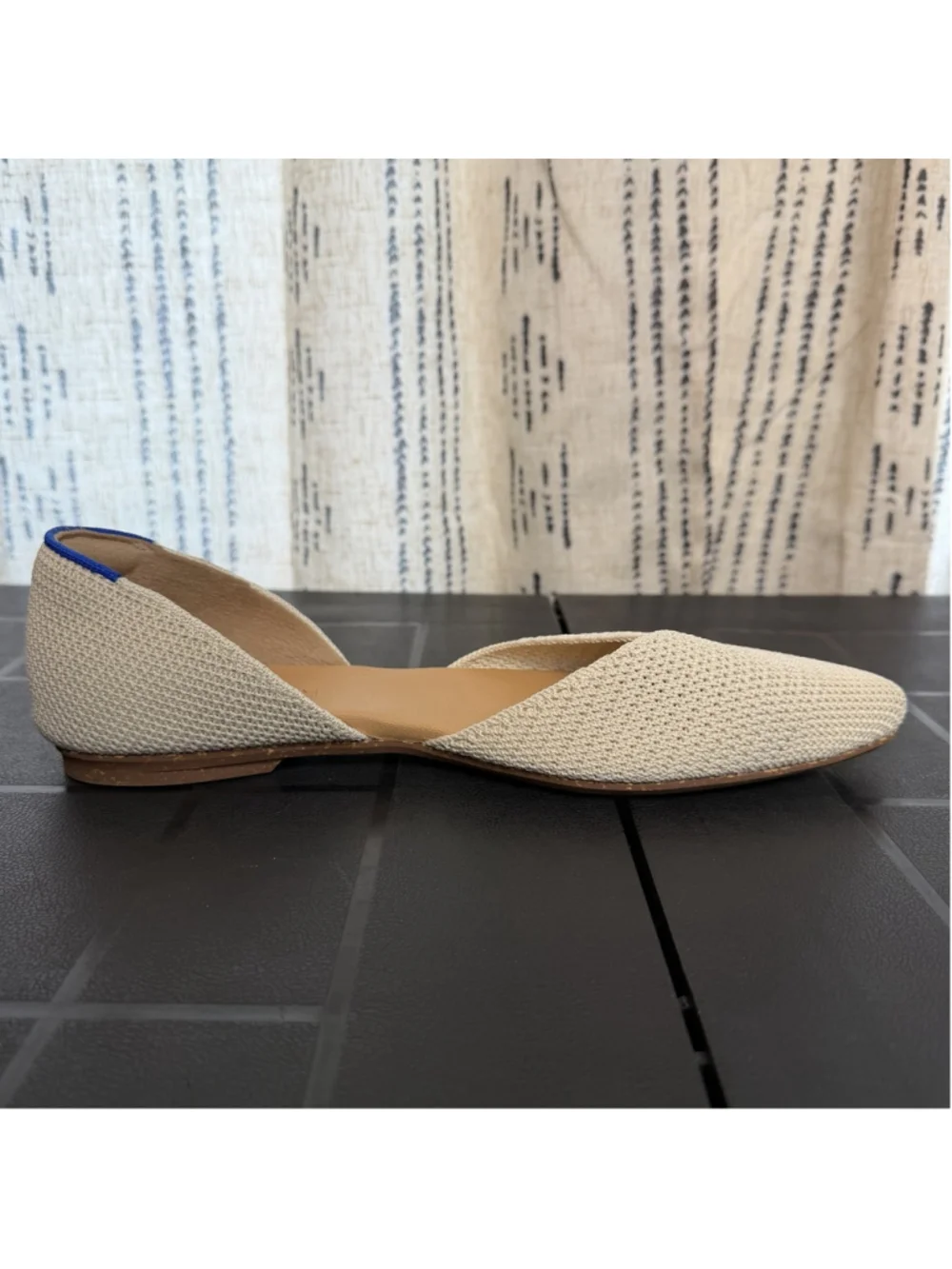 Rothy’s The D’Orsay Point Flat Conch Raffia Knit Size 9 EUC Slip On Comfort